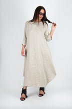 Long Linen Dress Kelly - EUG Fashion