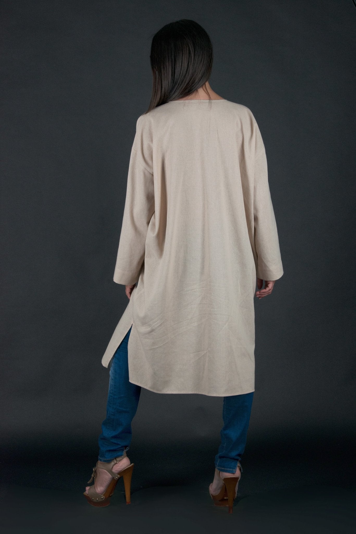 Long Linen Top Claudia - EUG Fashion EugFashion 