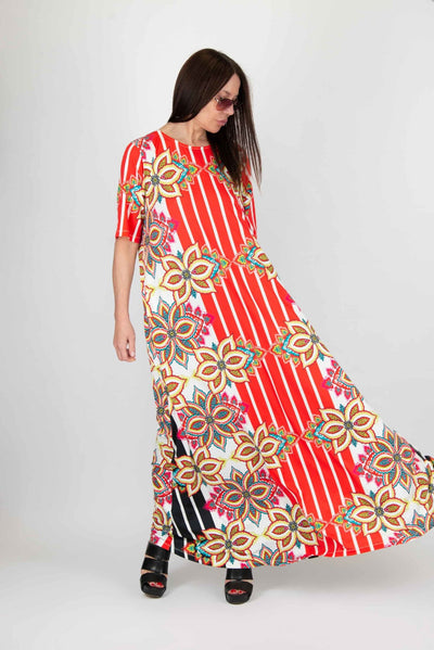 Long Print Maxi Dress DALLAS - EUG FASHION EugFashion 