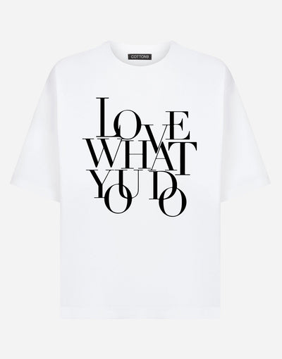 Love Text T-Shirt EugFashion 