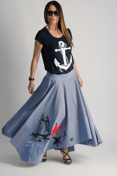 Marine Long Skirt JULIE - EUG FASHION EugFashion 