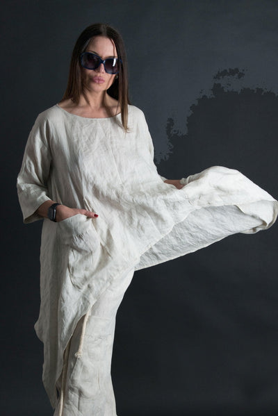 Natural Linen Tunic Sabrina - EUG FASHION EugFashion 