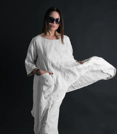 Natural Linen Tunic Sabrina - EUG FASHION EugFashion 