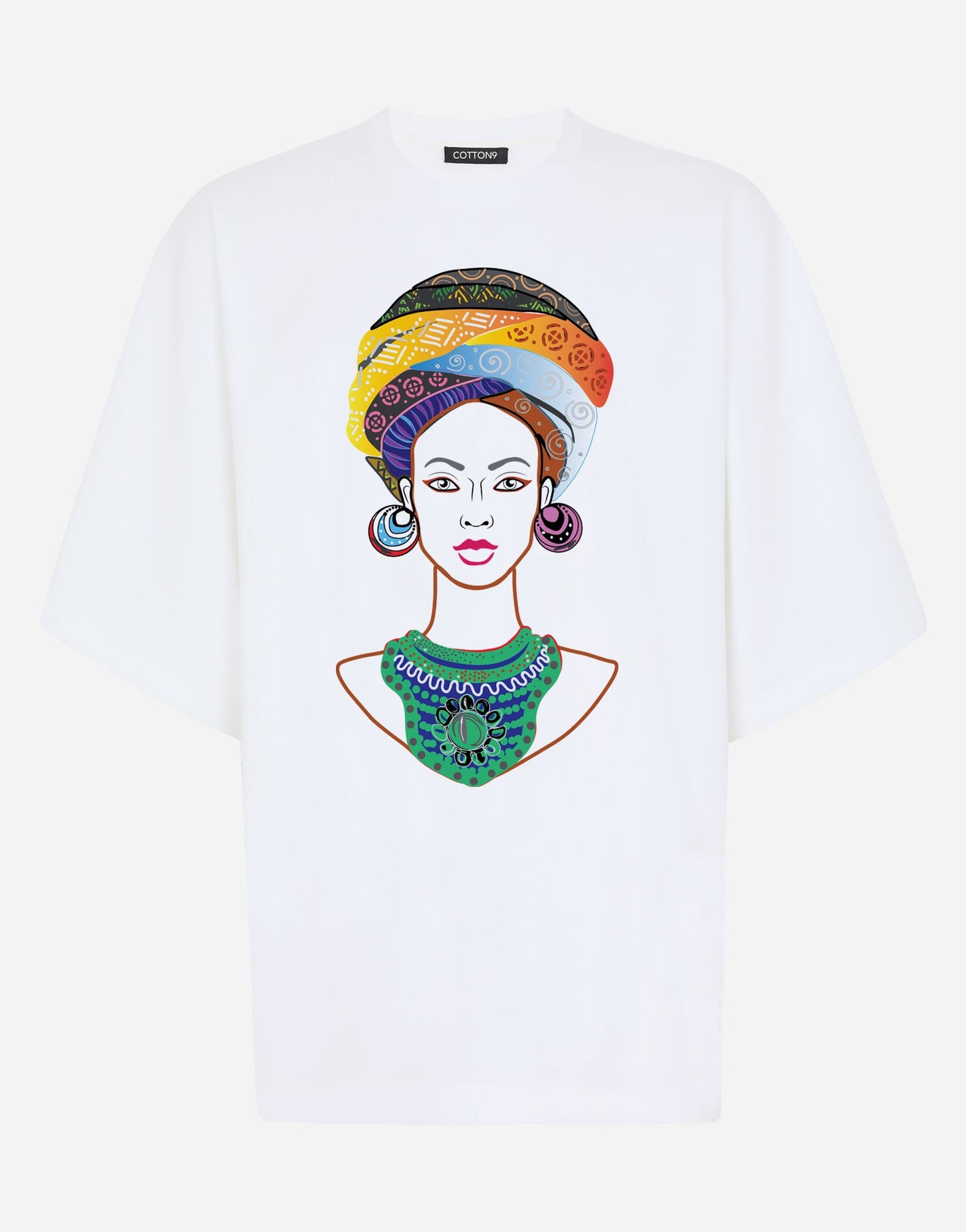 Painted African Woman Premium Tee - EUG FASHION EugFashion 