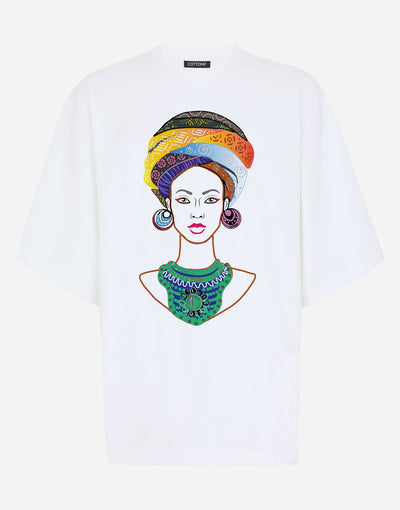 Painted African Woman Premium Tee - EUG FASHION EugFashion 