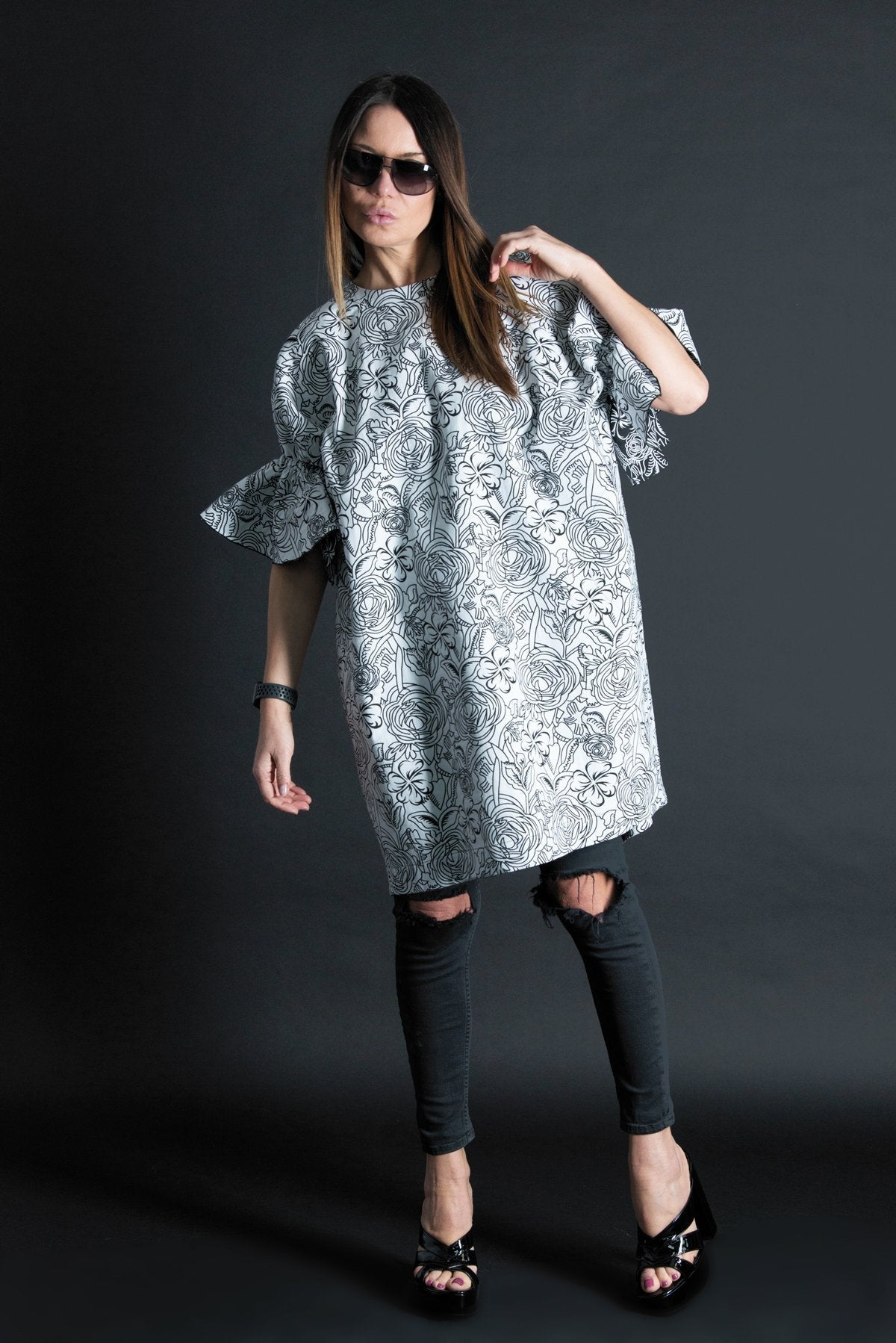 Shorts sleeves FLAVIA Dress SALE - EUG FASHION