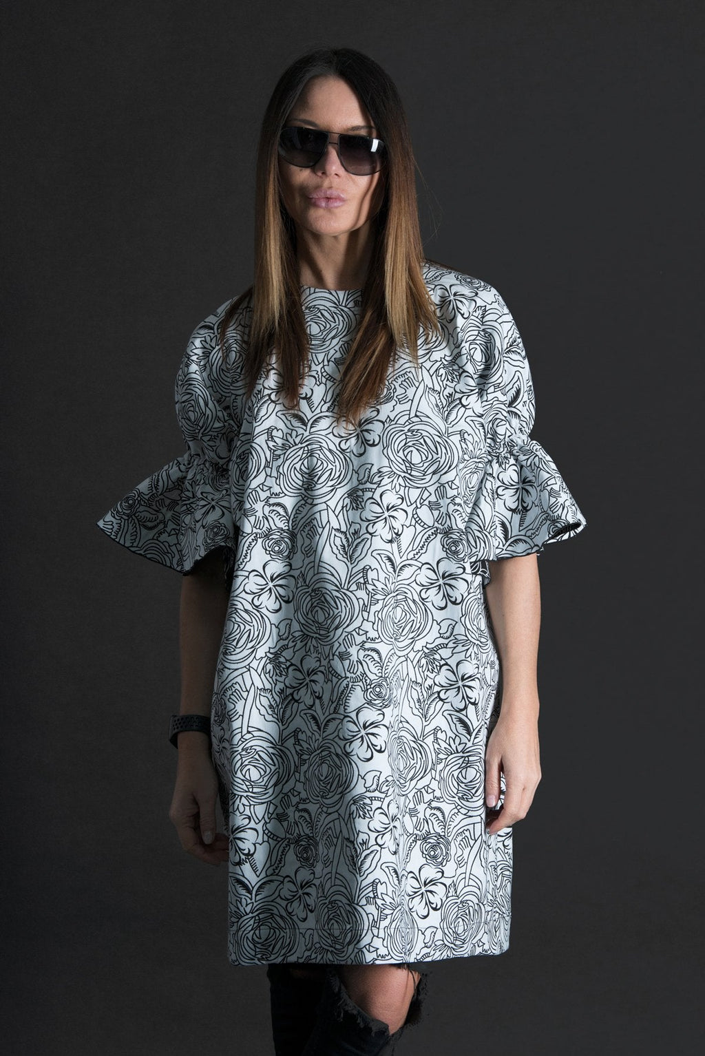 Shorts sleeves FLAVIA Dress SALE - EUG FASHION
