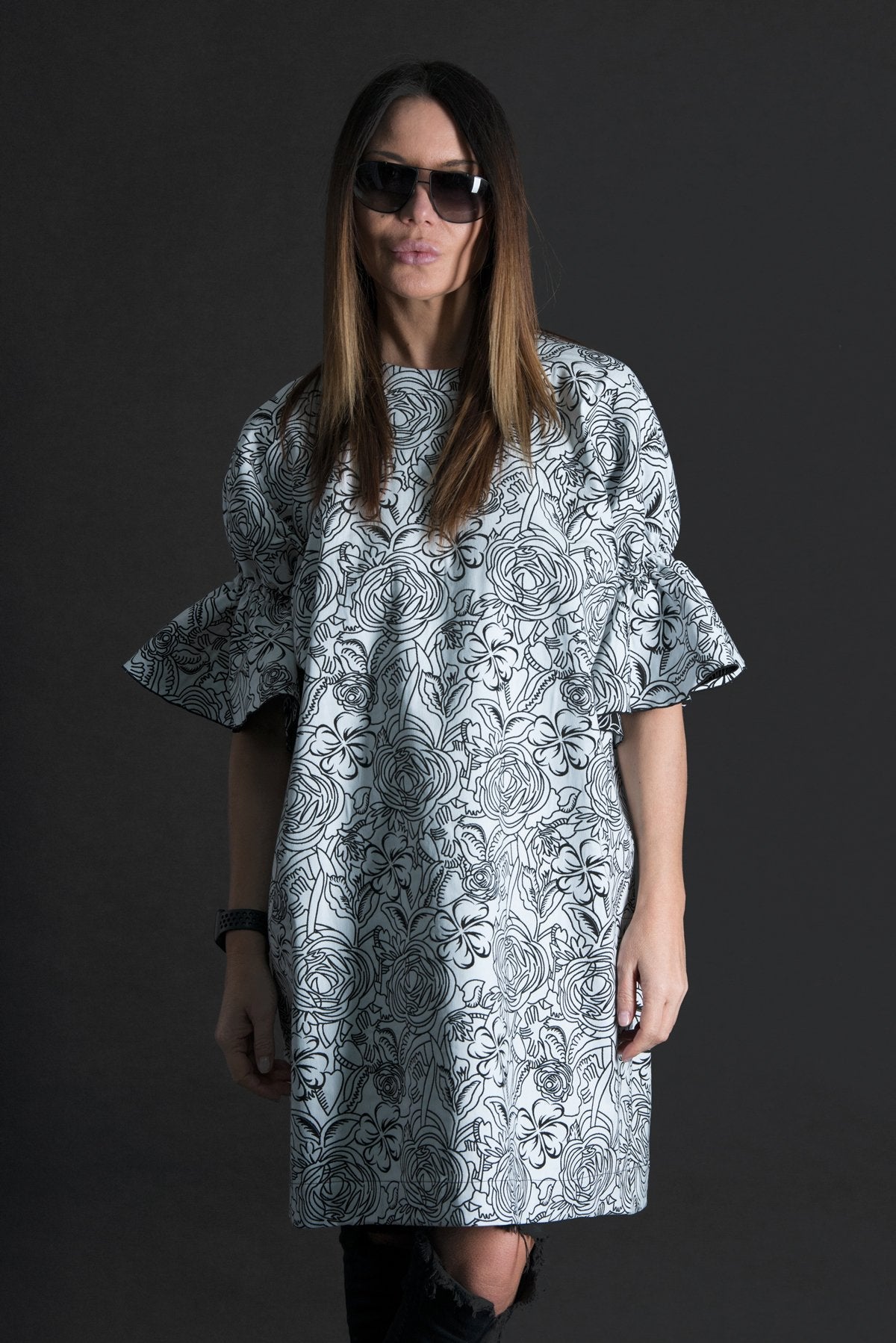 Shorts sleeves FLAVIA Dress SALE - EUG FASHION