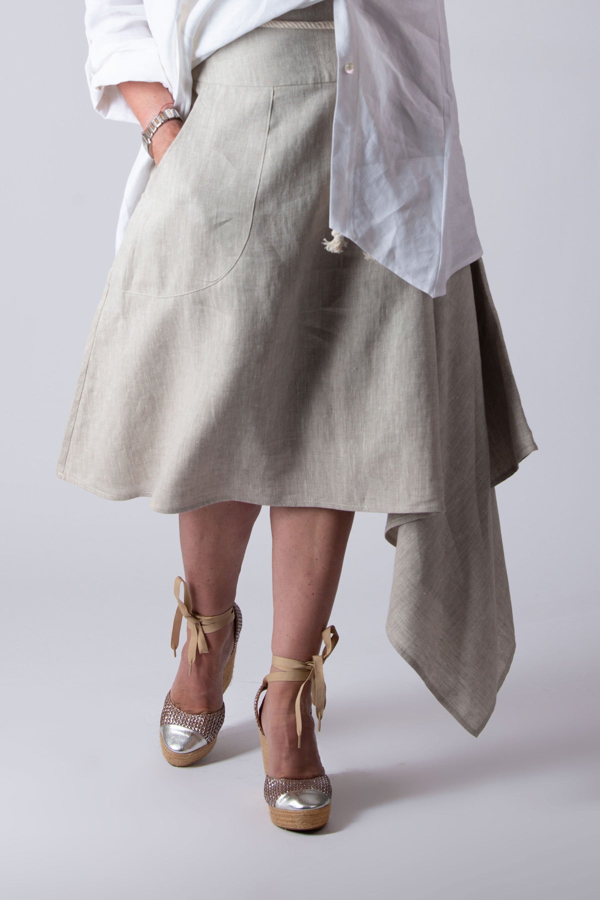 Stylish Linen Skirt MISY - EUG FASHION EugFashion 