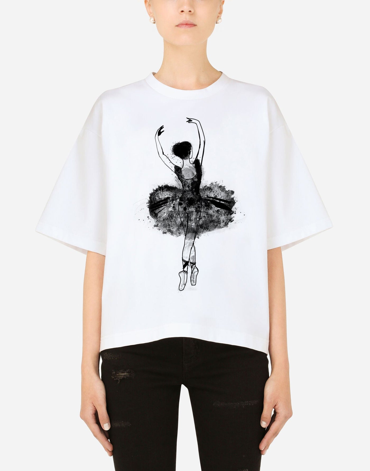 T shirt with Ballerina - EUG FASHION EugFashion 