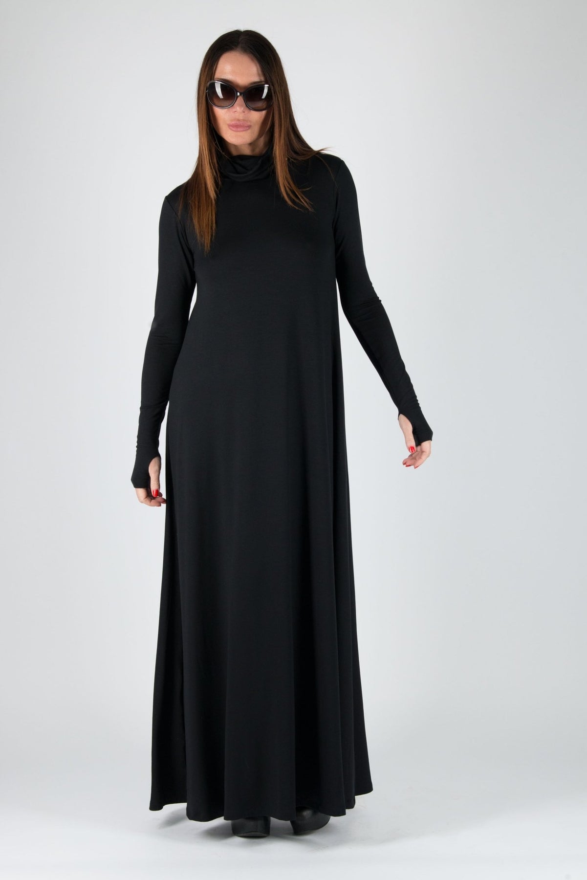 Turtleneck Long Dress VERONICA – EUG FASHION
