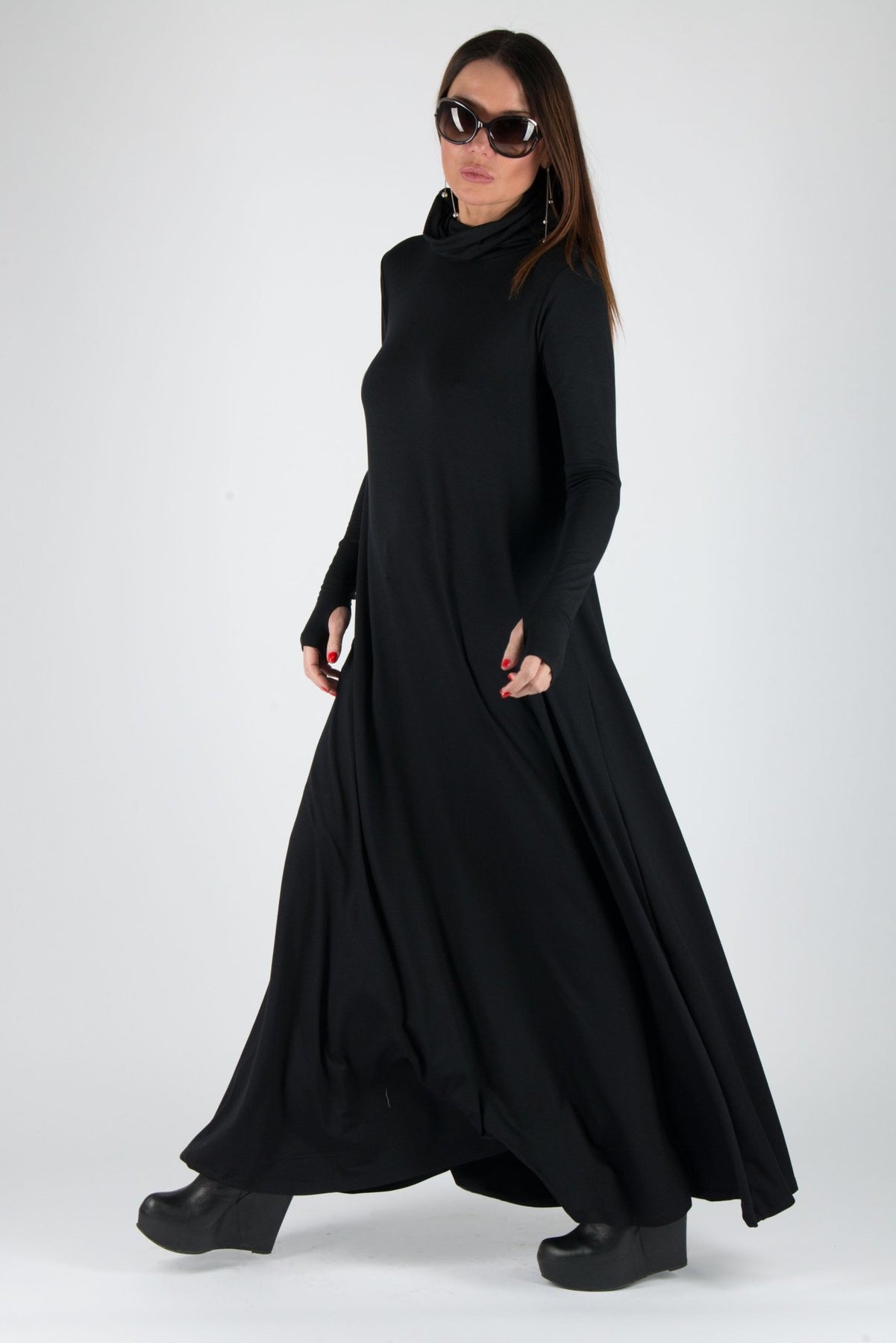 Shop Turtleneck Long Dress VERONICA for Women | EUG FASHION