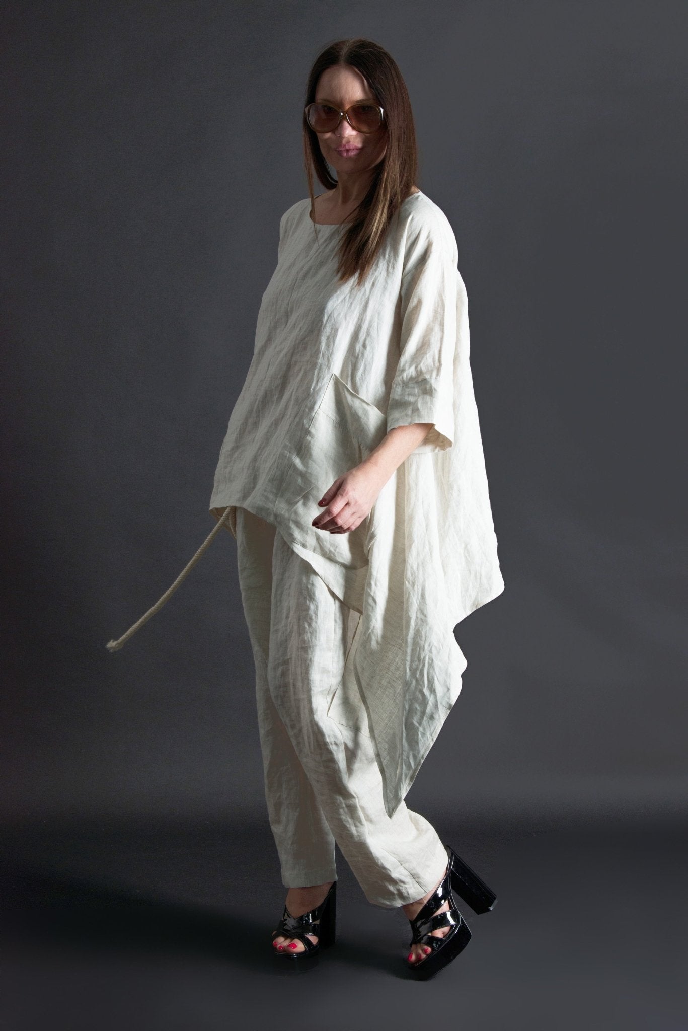 Two pieces Linen Outfit Alexa - EUG FASHION EugFashion 