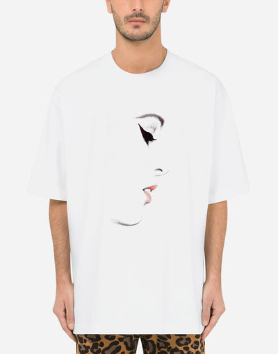 Woman Face Cotton T-shirt - EUG FASHION EugFashion 