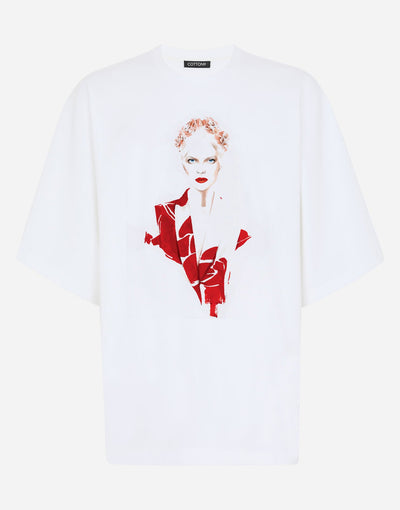 Women in Red Premium Art Cotton T-shirt - EUG FASHION EugFashion 