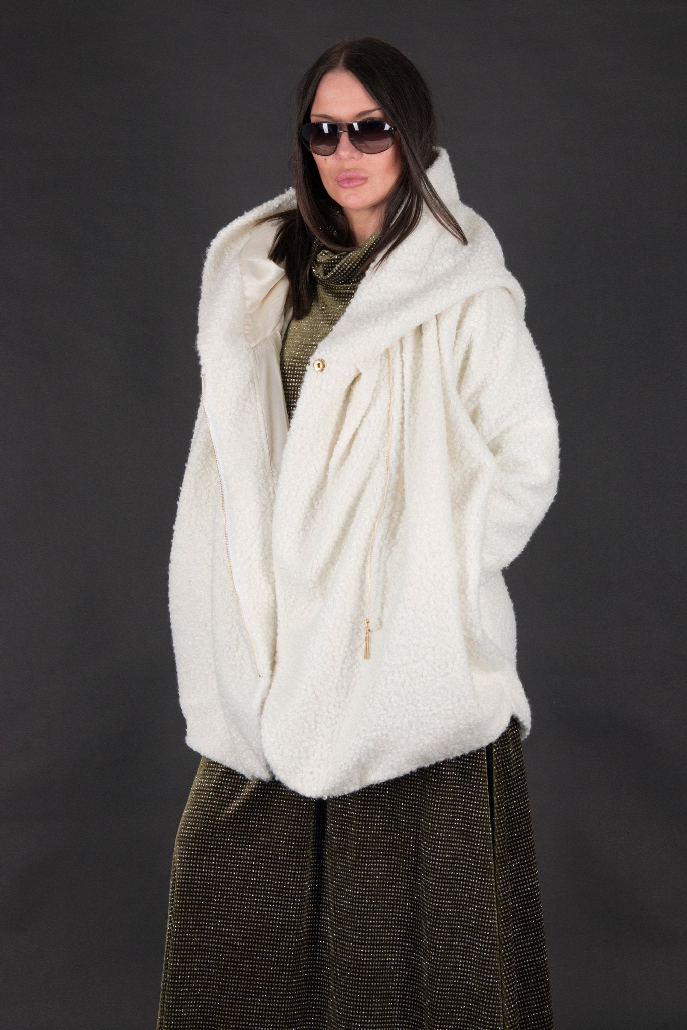 Wool Boucle Coat SYLVIA SALE - EUG FASHION EugFashion 