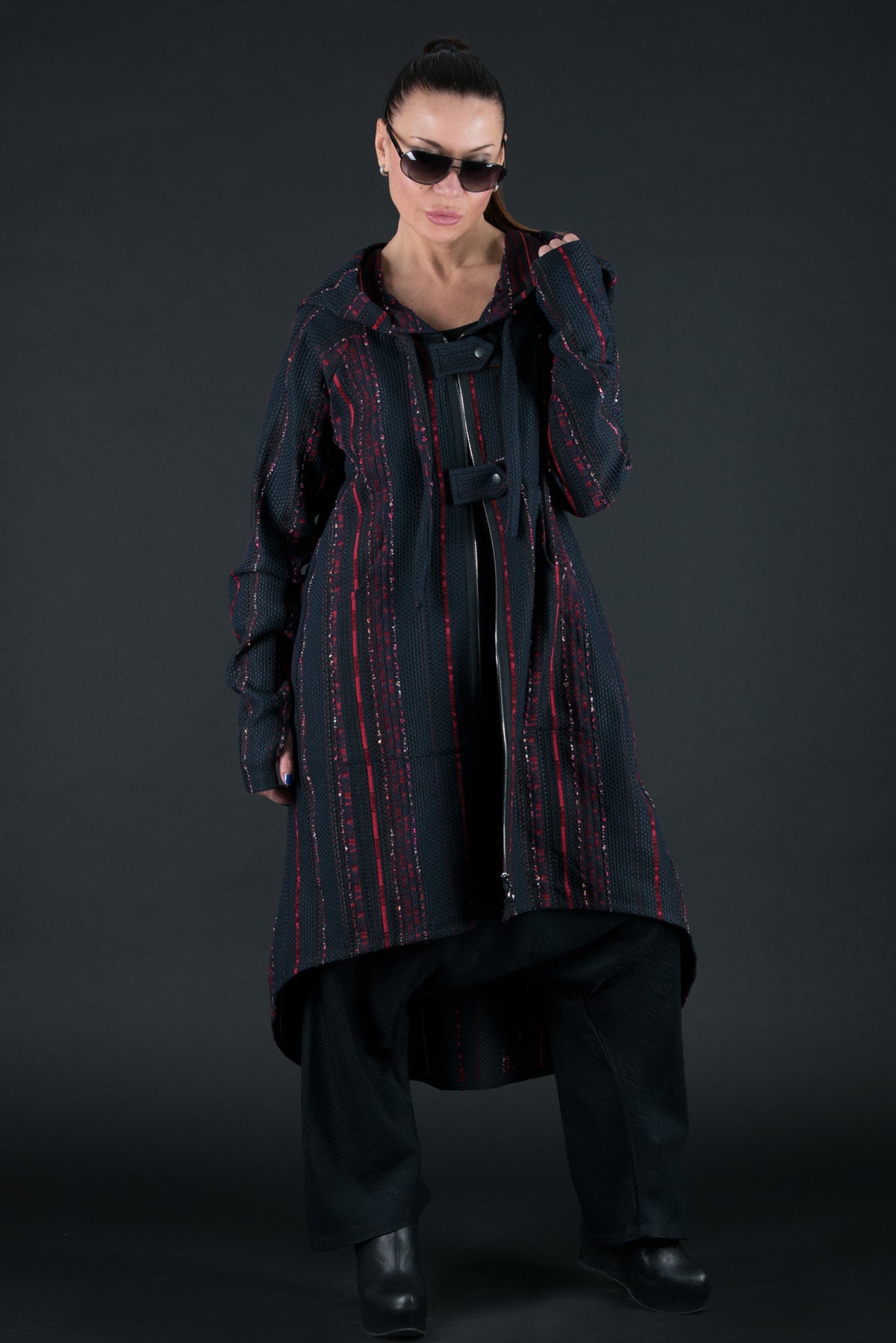 Wool Hooded Maxi Vest NINA - EUG FASHION EugFashion 