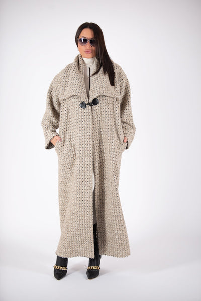 Wool Winter Beige Coat OFELIA SALE - EUG FASHION EugFashion 